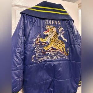 Asos Tiger Embroidered Puffer Coat